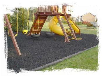 Soft Landing Rubber Mulch and Soft Landing Rubber Timbers